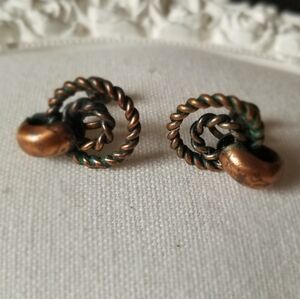 Vintage/Antique Screw-on Copper Earrings